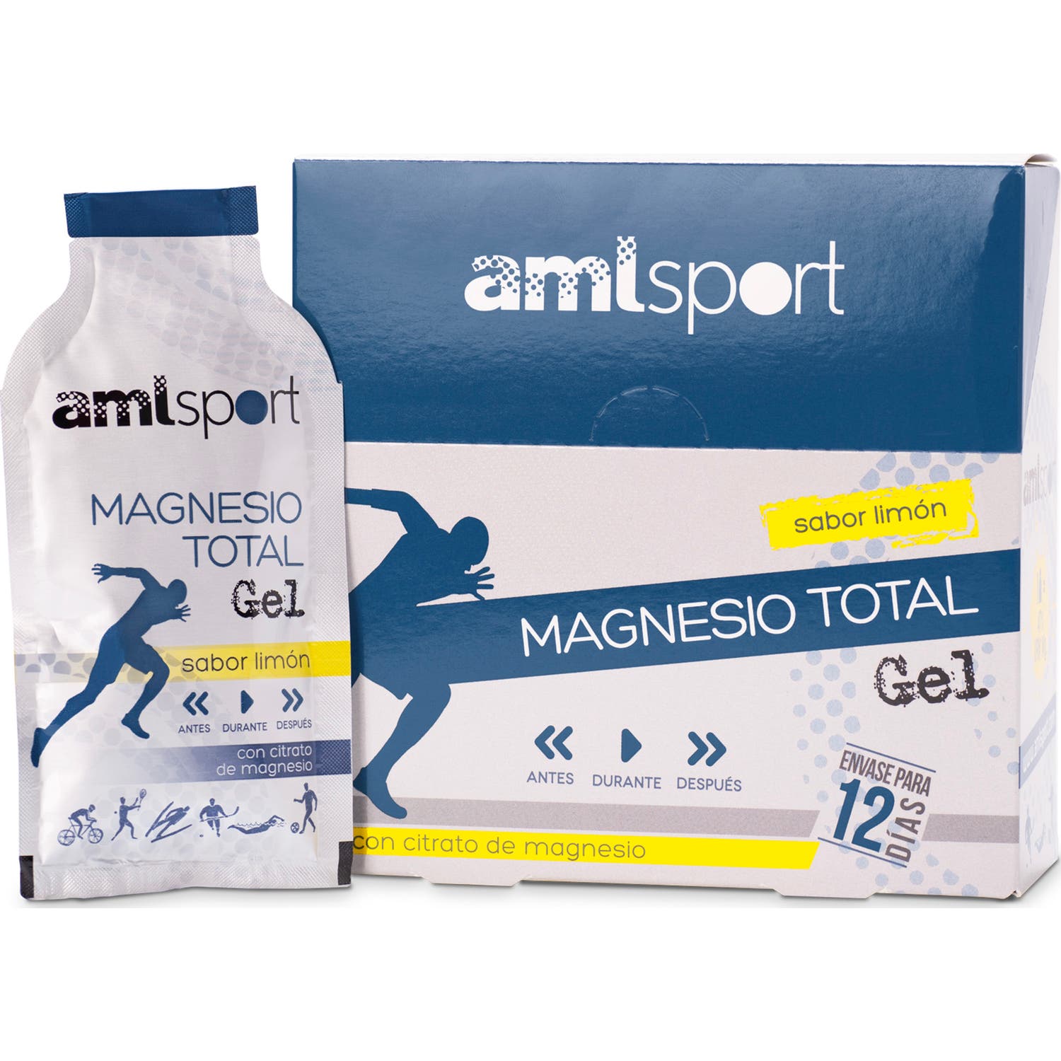 AmlSport Magnesio Total Gel Sabor Limón 12x20ml