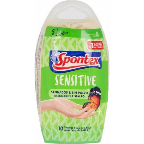 Spontex Latex Sensitive Guantes Sin Polvo TS 10 uds