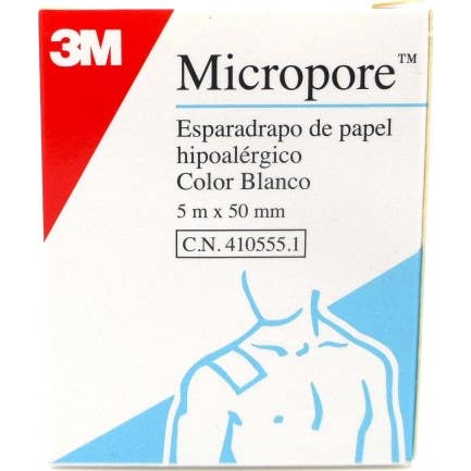3 M Esparadrapo Micropore Papel Blanco 5 mmx5 M 1 ud