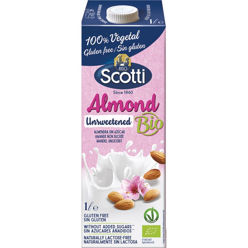 Riso Scotti Bebida de Almendras Sin Azúcar 1L