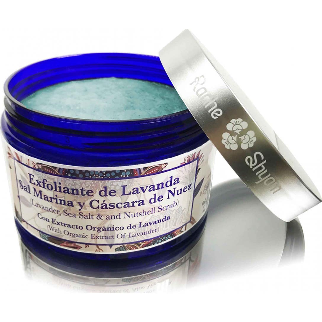 Radhe Shyam Exfoliante de Lavanda Sal Marina y Nuez 300g