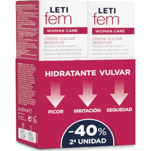 Letifem Woman Care Crema Vulvar Sensitive 2x30 ml