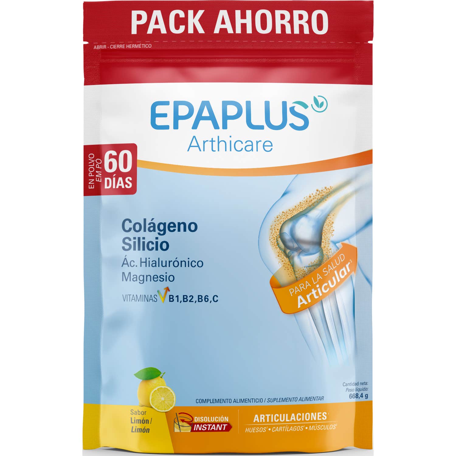 Epaplus Arthicare Colágeno + Silicio Sabor Limón 668g
