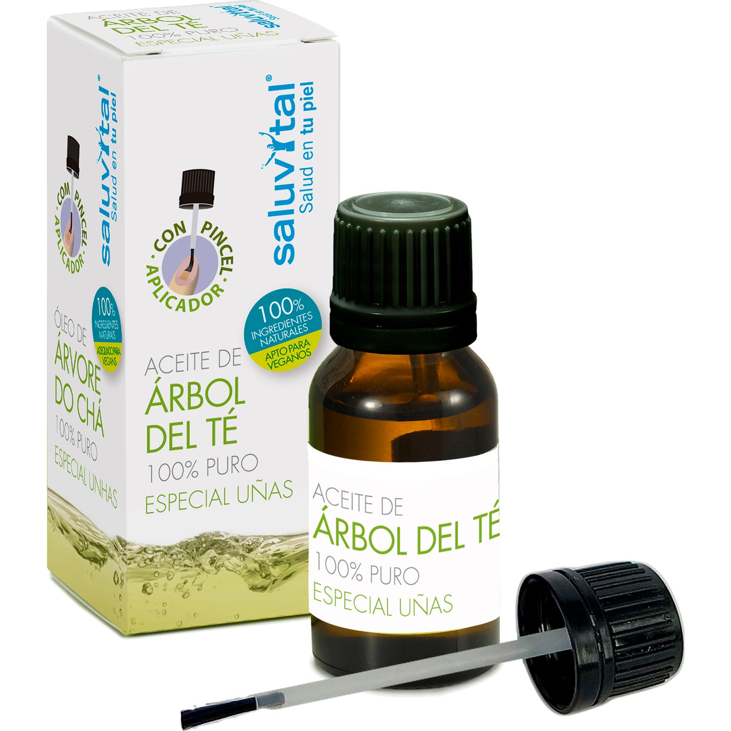 Saluvital Aceite de Árbol de Té Puro 100% Natural Especial Uñas 10ml