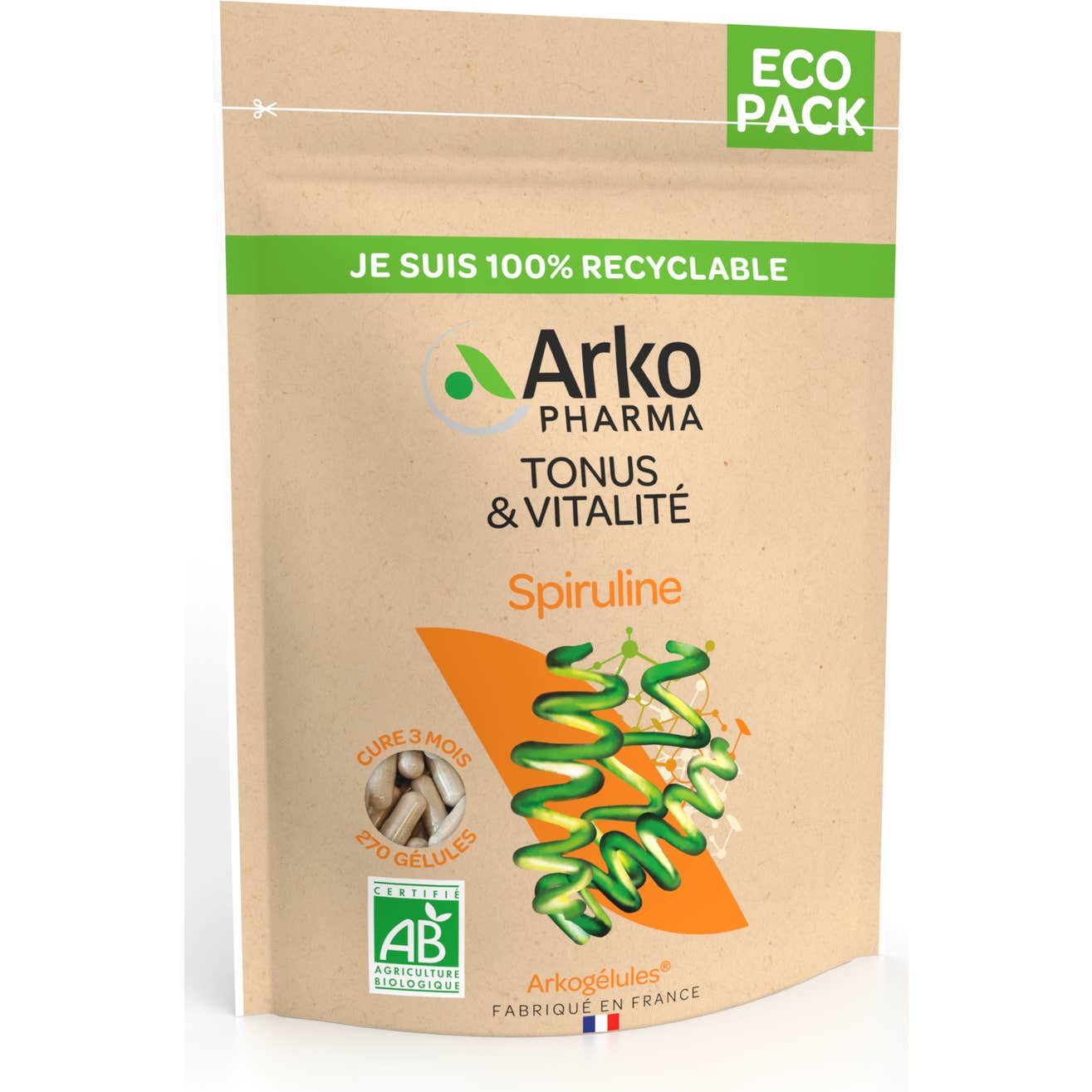 Arkopharma Arkocápsulas Espirulina Ecopack Bio 270perlas