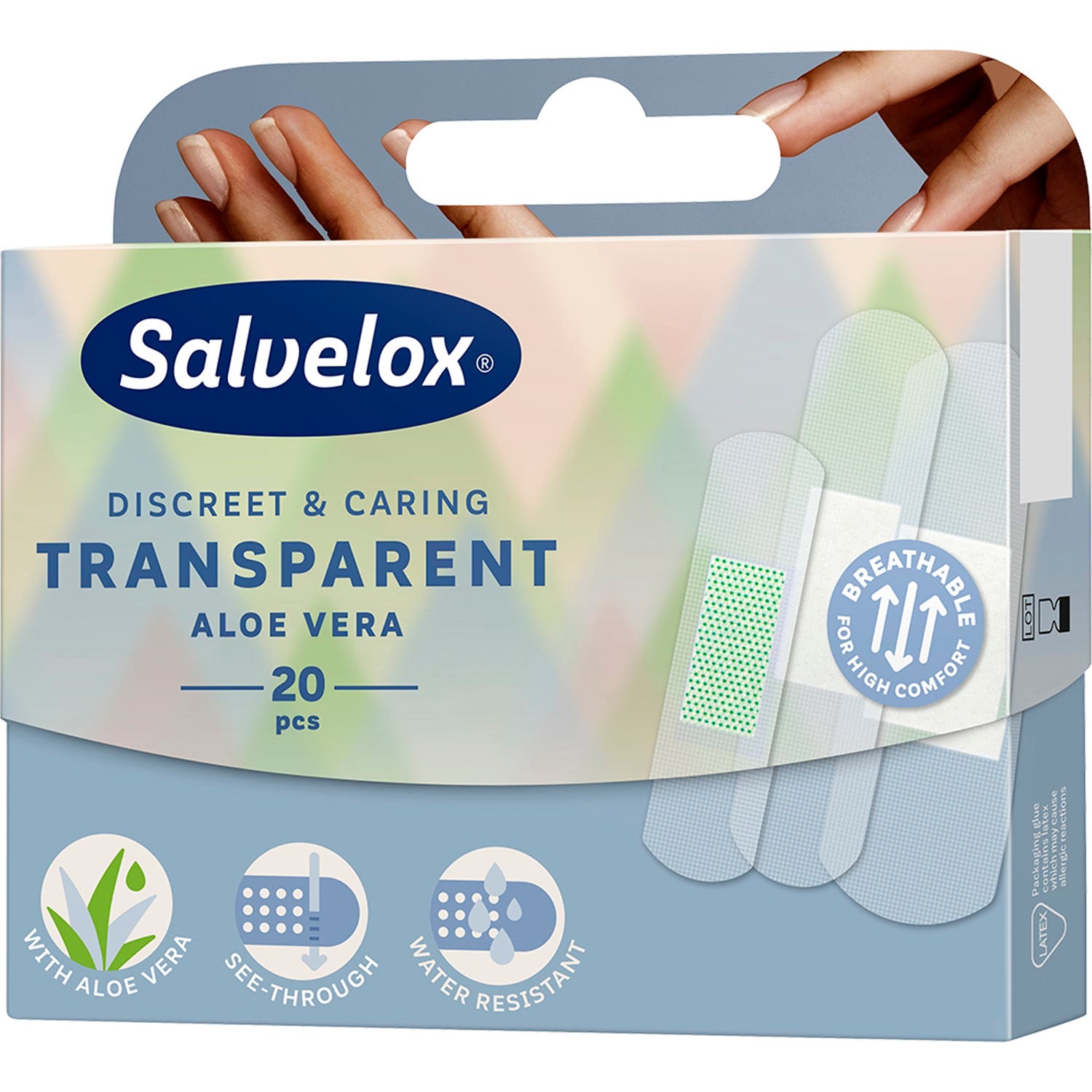 Salvelox apósito adhesivo aloe vera transparente 20uds
