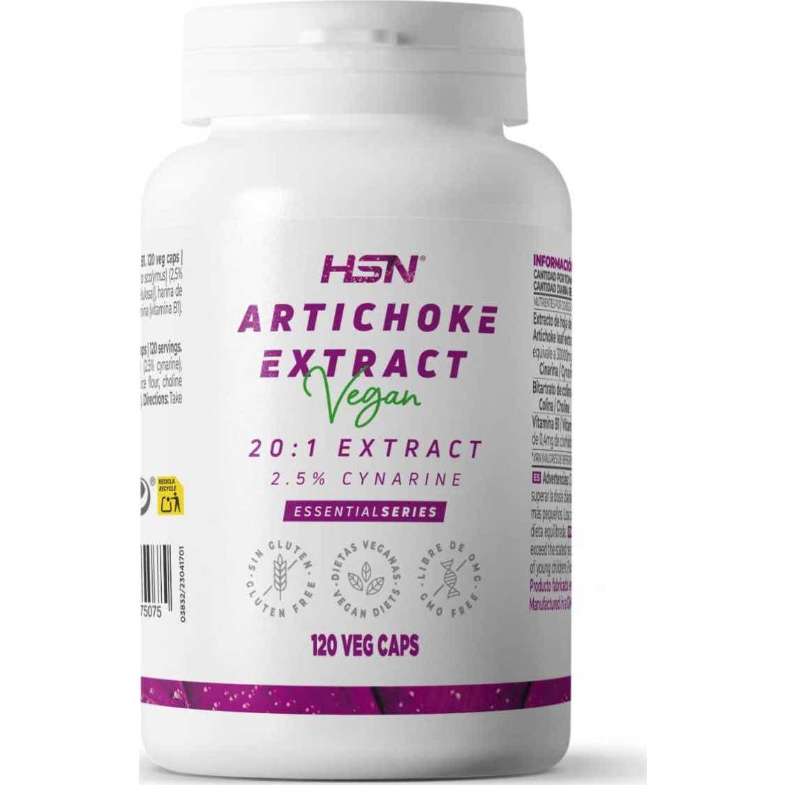 HSN Extracto de Alcachofa 20:1 500mg 120vcaps