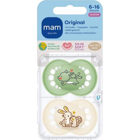 MAM Original Chupete Silicona 6 M+ Nature 2 uds