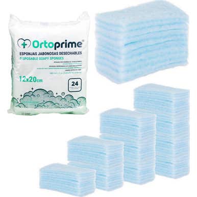 OrtoPrime Esponjas Jabonosas Desechables Bebés y Adultos 24uds