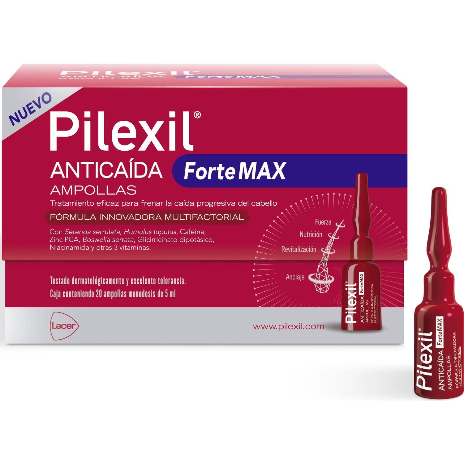 Pilexil Anticaída Forte Max Ampollas 20x5ml