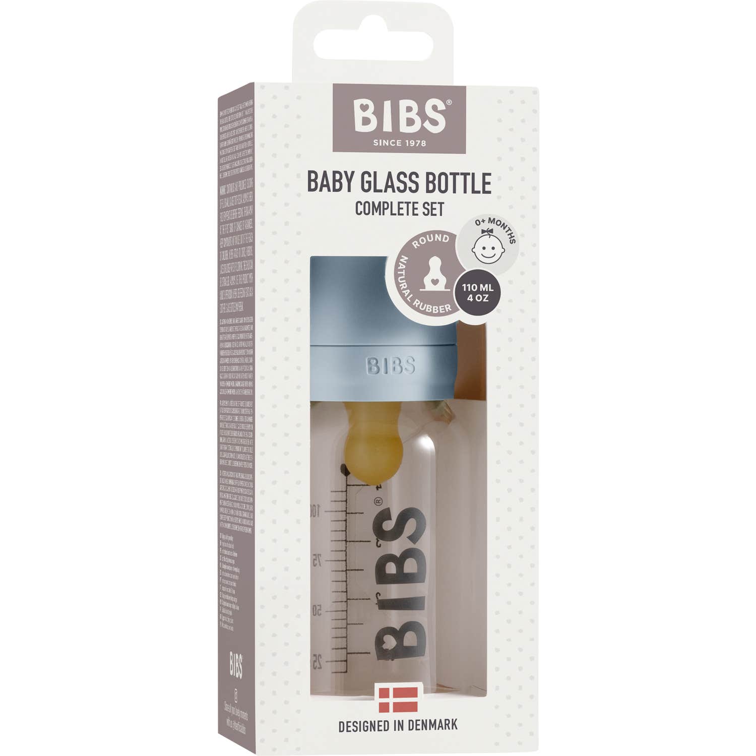 Bibs Biberón Cristal Bebé Blue 110ml 1ud