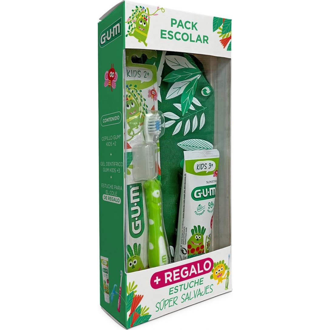 Gum Pack Escolar Kids con Estuche +3 años