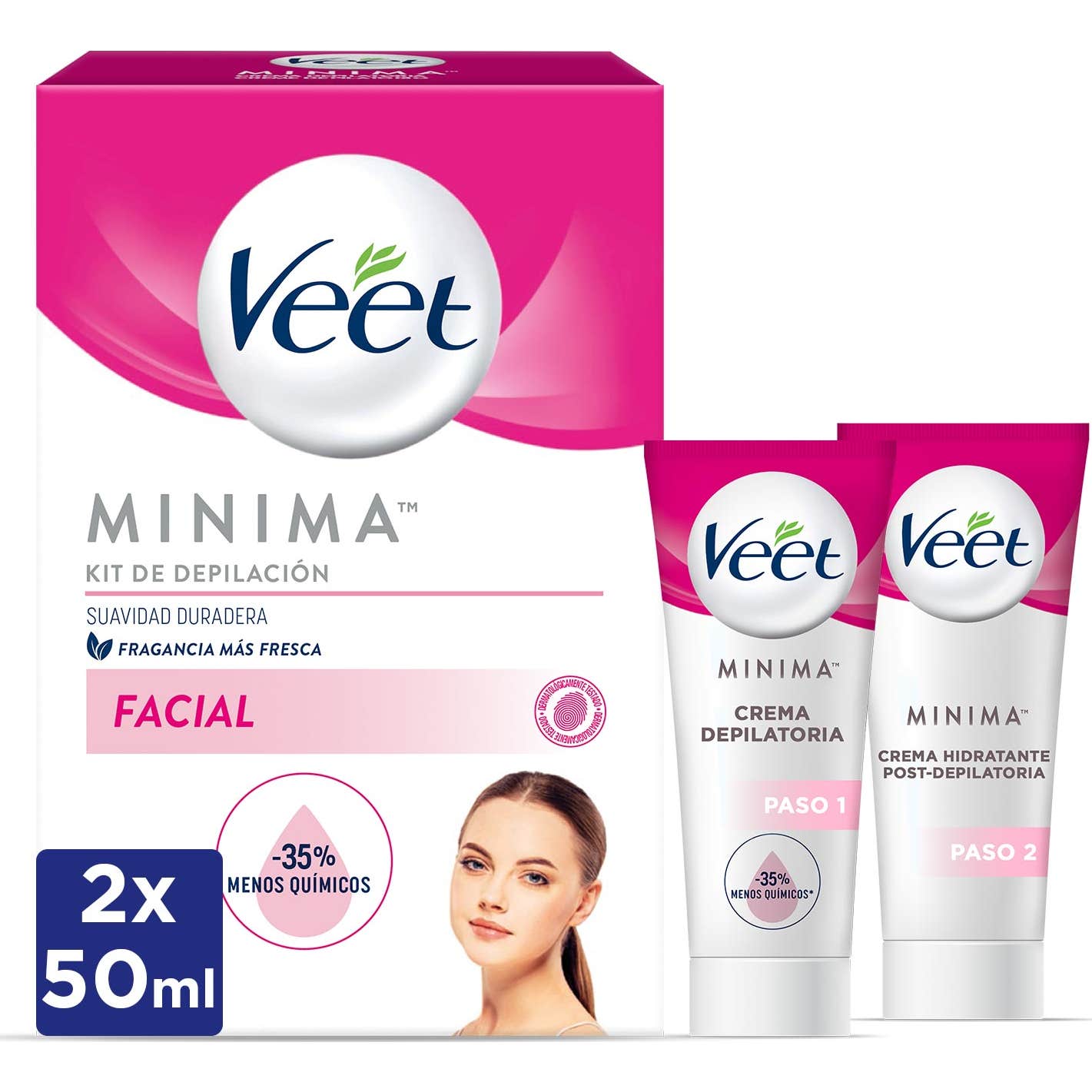 Veet Kit Crema Facial 2X50ml
