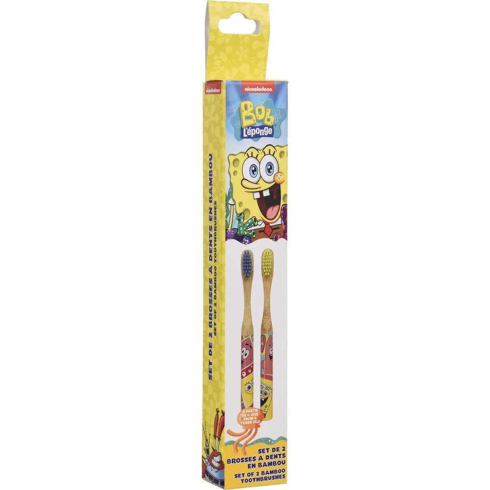Take Care Bob Esponja Cepillo Dental Bambú Set 2uds