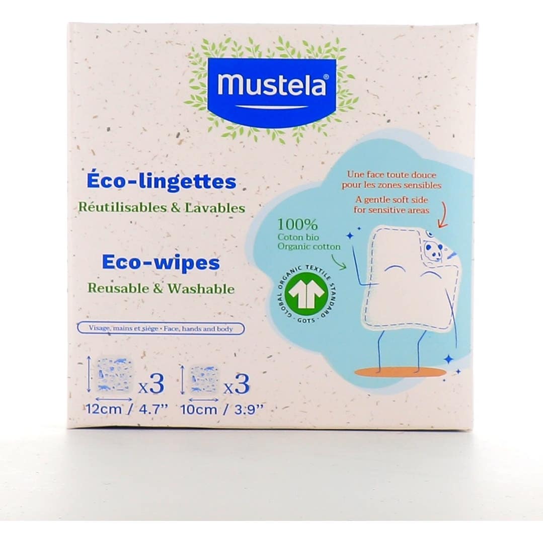 Mustela Bebé Eco-Toallitas Reutilizables Lavables 6uds