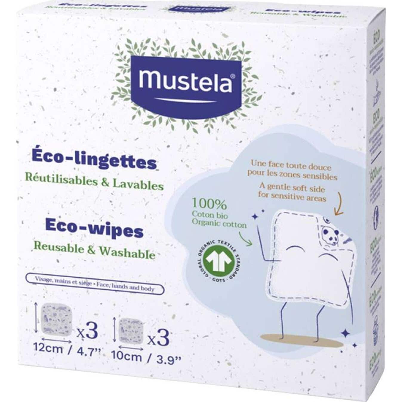 Mustela Bebé Eco-Toallitas Reutilizables Lavables 6uds