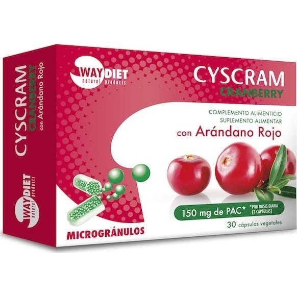 Waydiet Natural Rojo Cyscram Cranberry Arándano 30 Caps - Imagen 3
