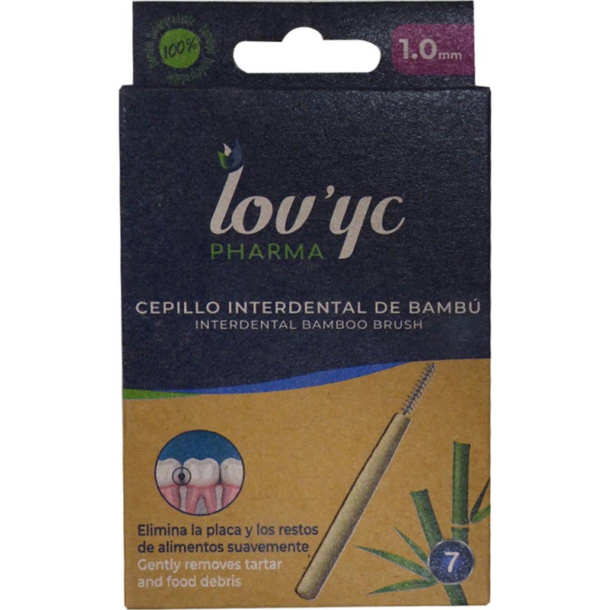 'Lov''yc Cepillo Interdental Bambú 1mm 7uds'