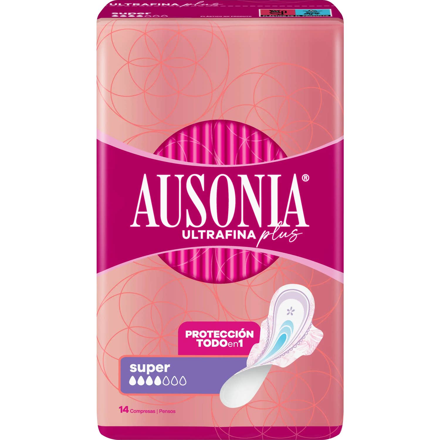 Ausonia Ultrafina Plus Compresas Super Alas 14uds