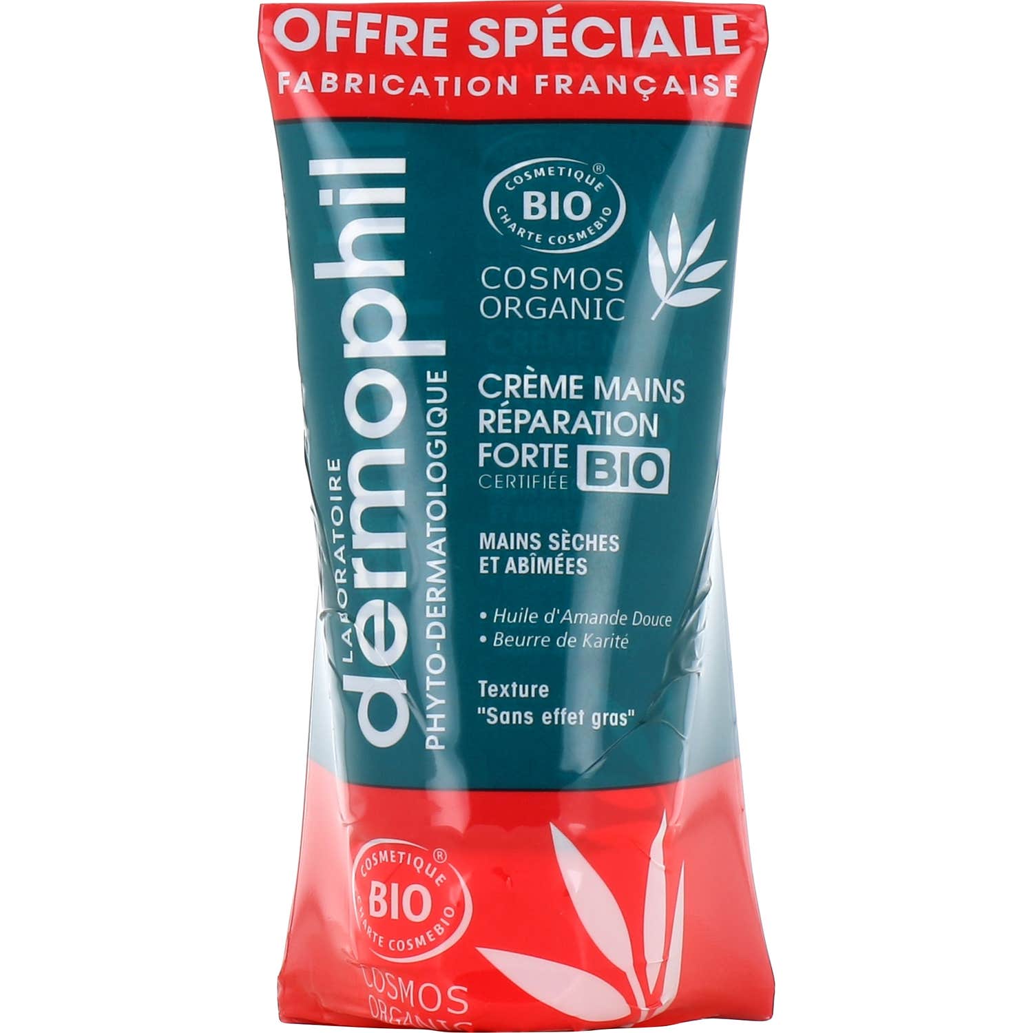 Dermophil-Indien Crema Reparadora Manos Fuertes Bio 2x75ml