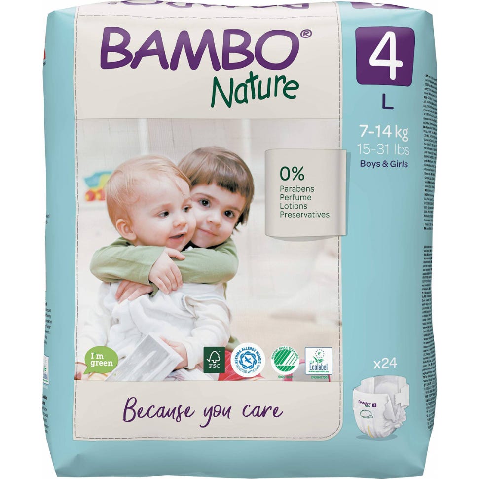 Bambo Nature Pañal Talla 4 L 24uds