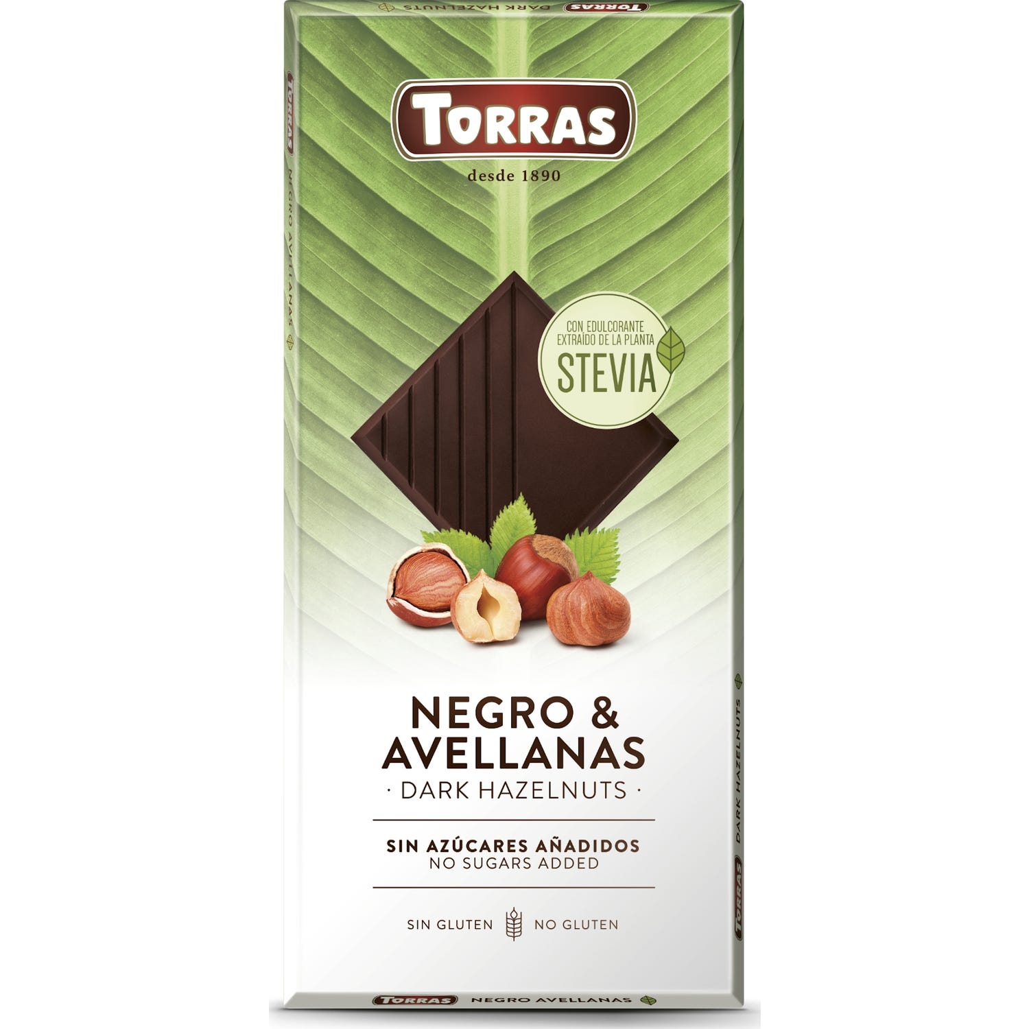 Torras Chocolate Nego Avellanas Stevia
