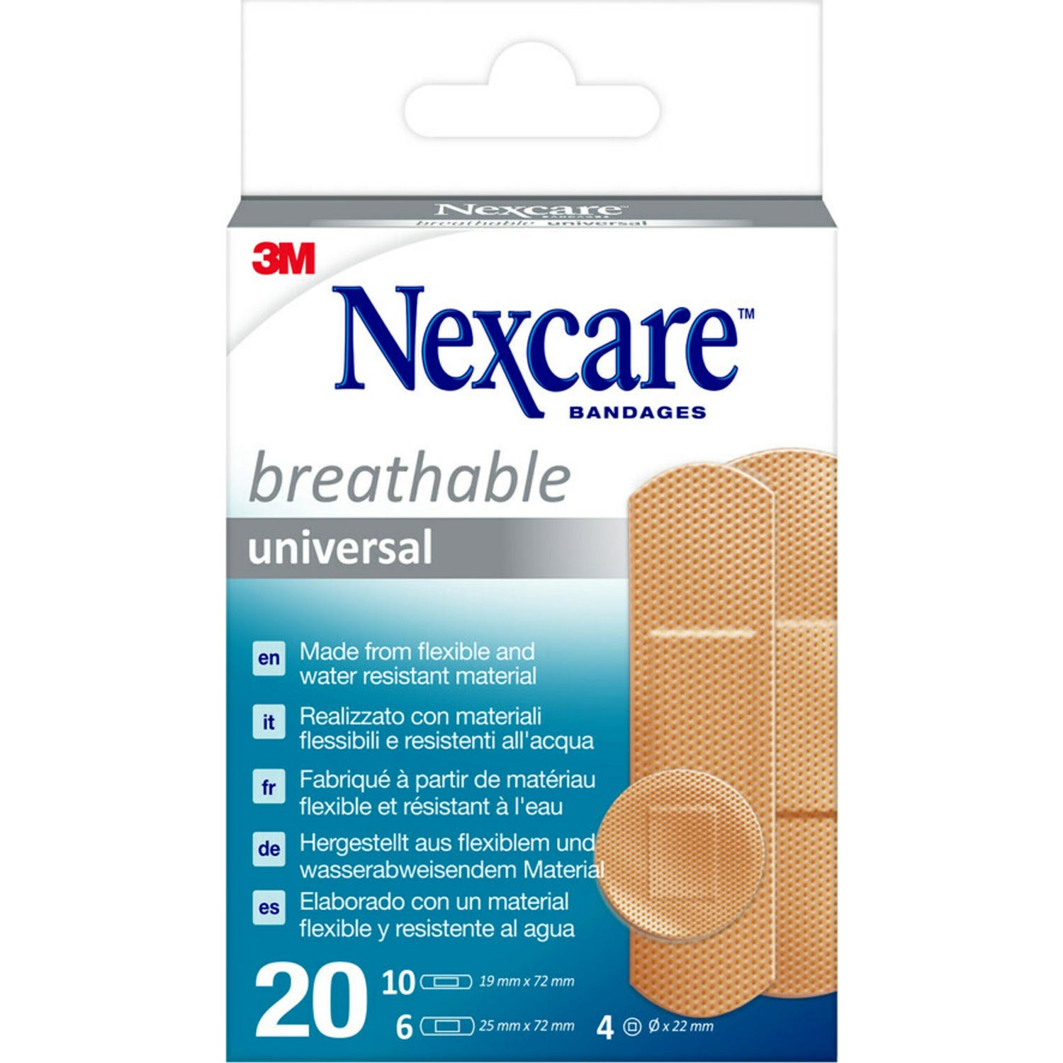 Nexcare® Universal tiras adhesivas surtido 20uds