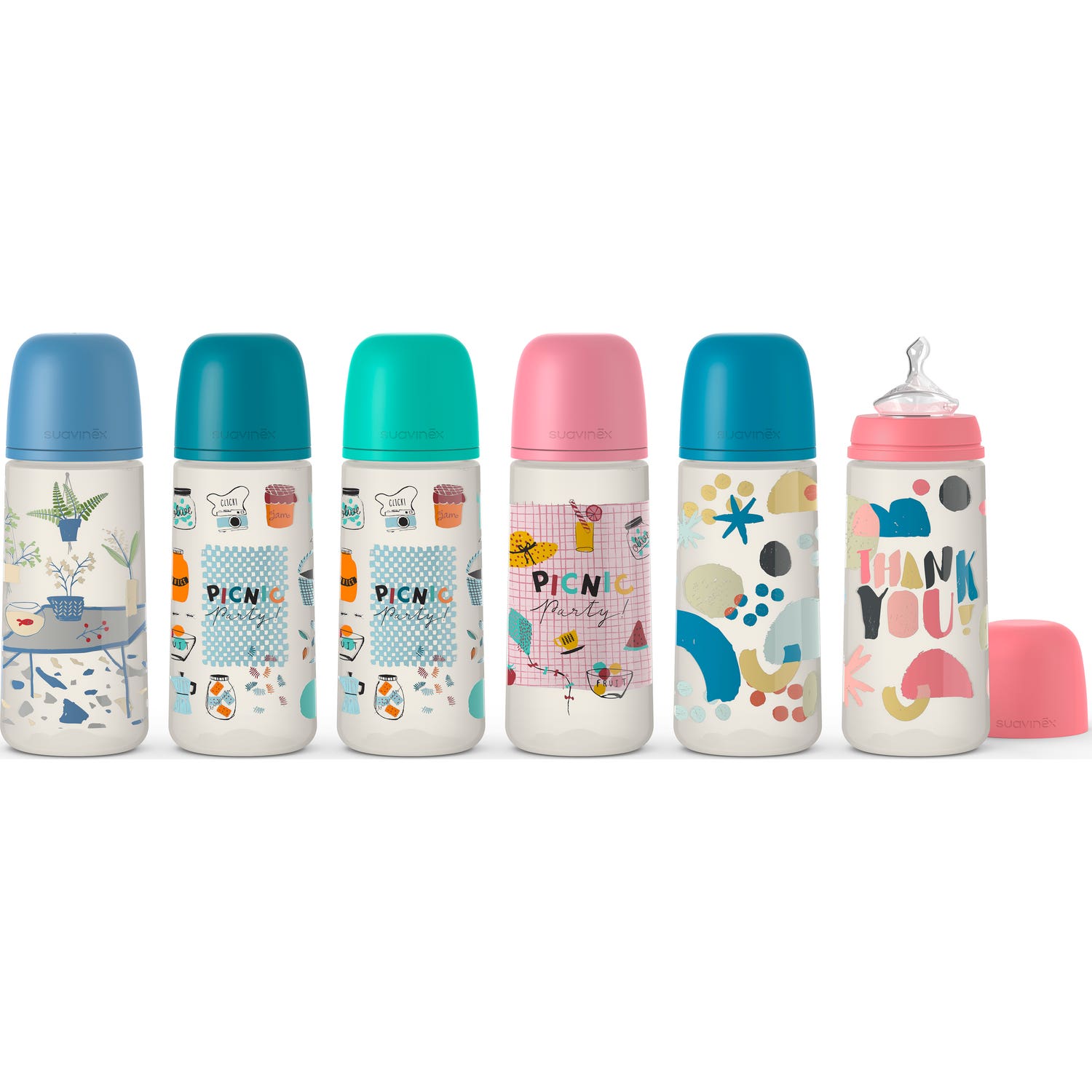 Suavinex Biberón Prêt-à-Porter Anatómico Silicona T2L Denso +6m 360ml 1ud