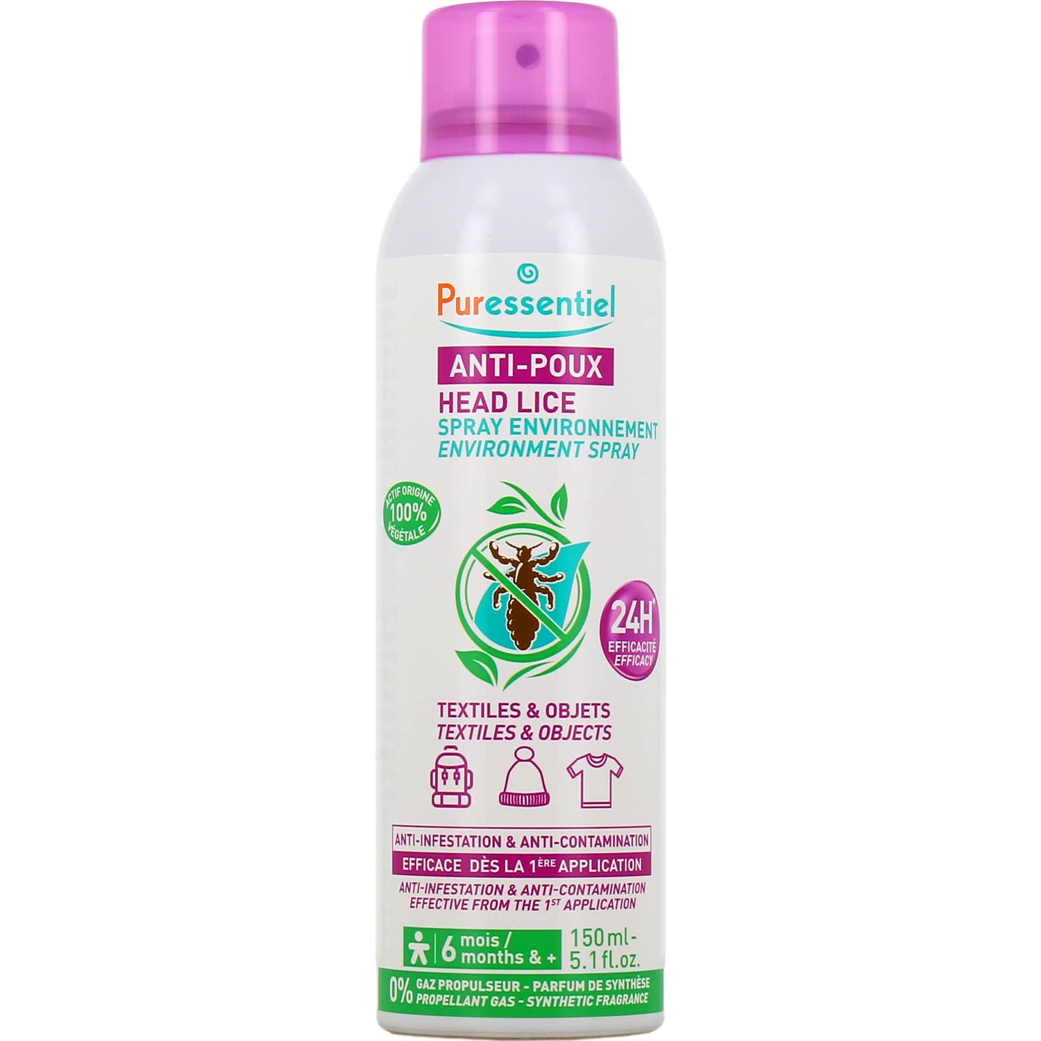 Puressentiel Antipiojos Spray Medio Ambiente 24H 150 ml