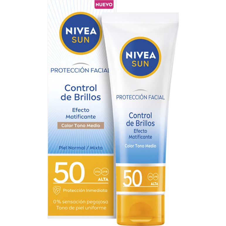 Nivea Sun Crema Solar Facial Control Brillos SPF50 40ml