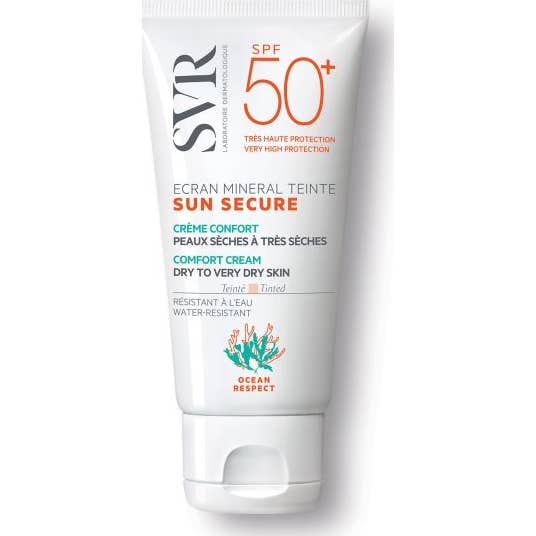 SVR Sun Secure Écran Mineral Teinté Crema Solar Toque Seco SPF50+ Piel Seca 60g
