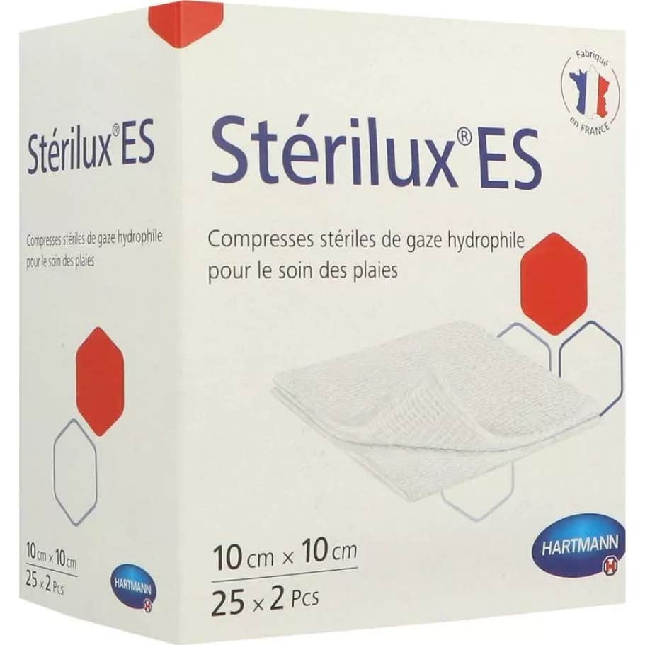 StériluxEs Compresa de Gasa Esterilizada 10x10cm 2x25uds