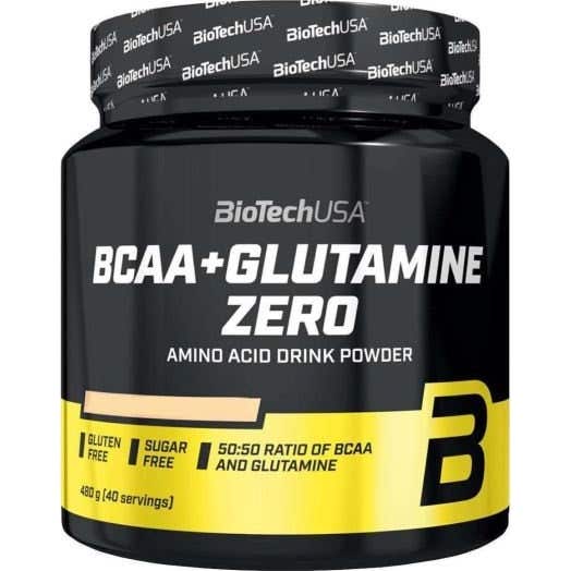 Biotech Hombre Naranja Suplemento Bcaa + Glutamina Zero 480 G