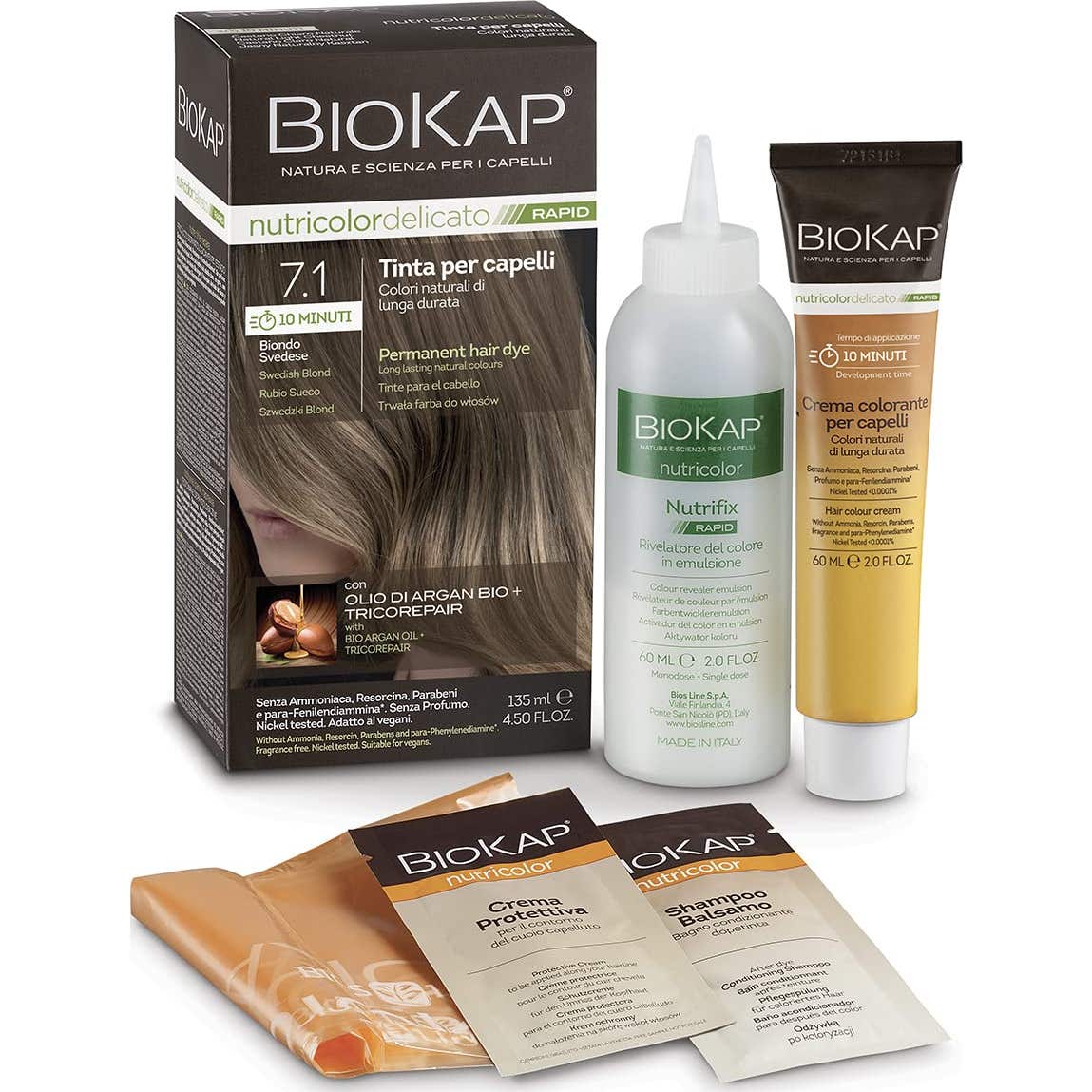 Biokap Nutricolor Tinte de Cabello 7.1 Rubio 135ml