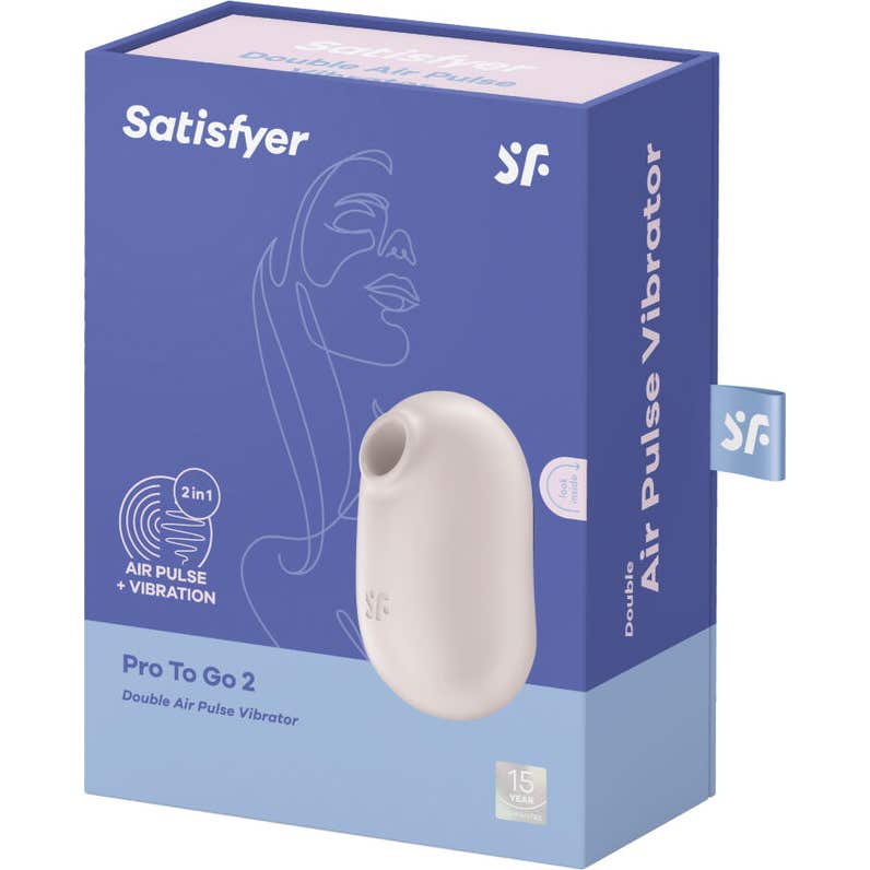 Satisfyer Pro To Go 2 Estimulador y Vibrador Beige 1 ud