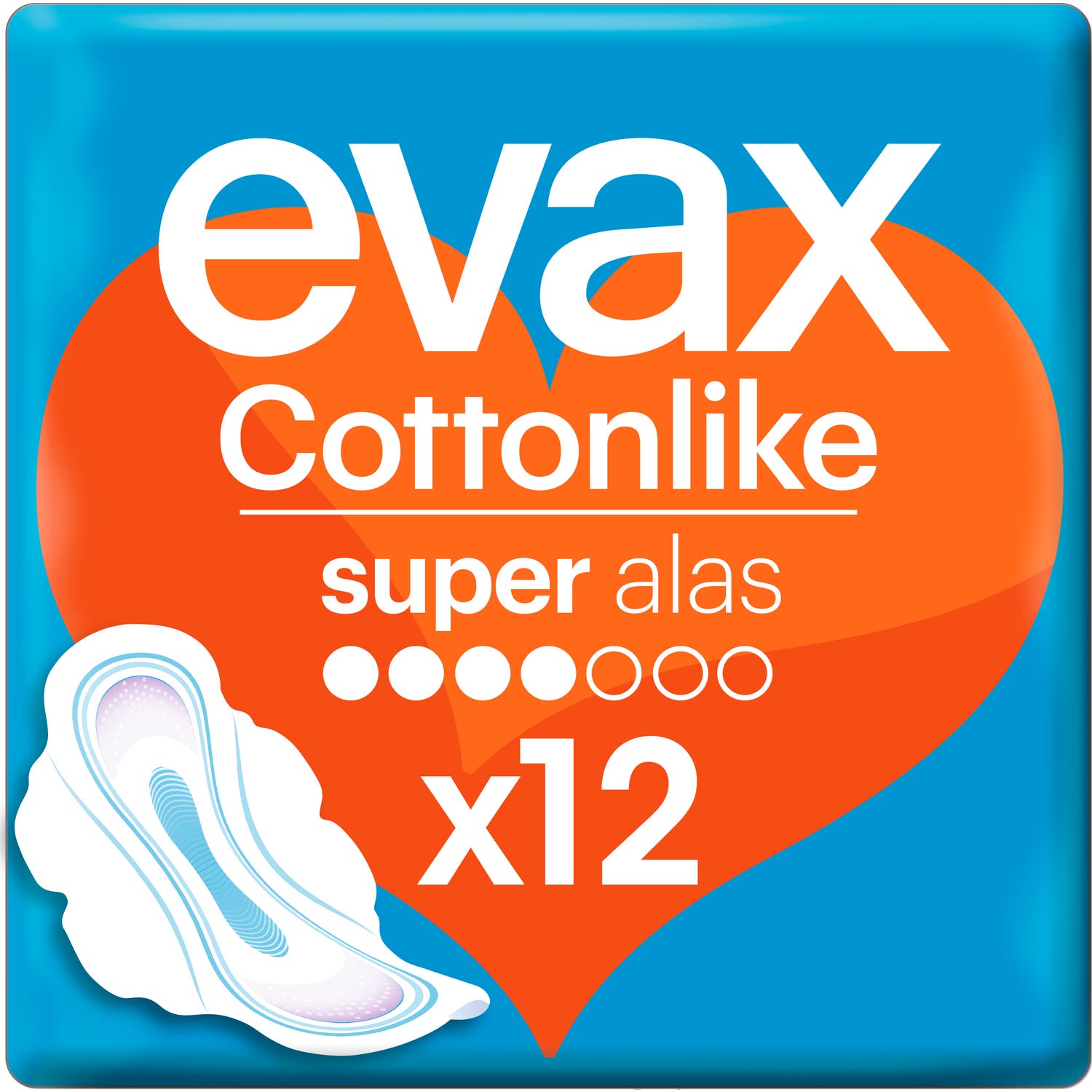 Evax Cotton Like Super con alas 12uds