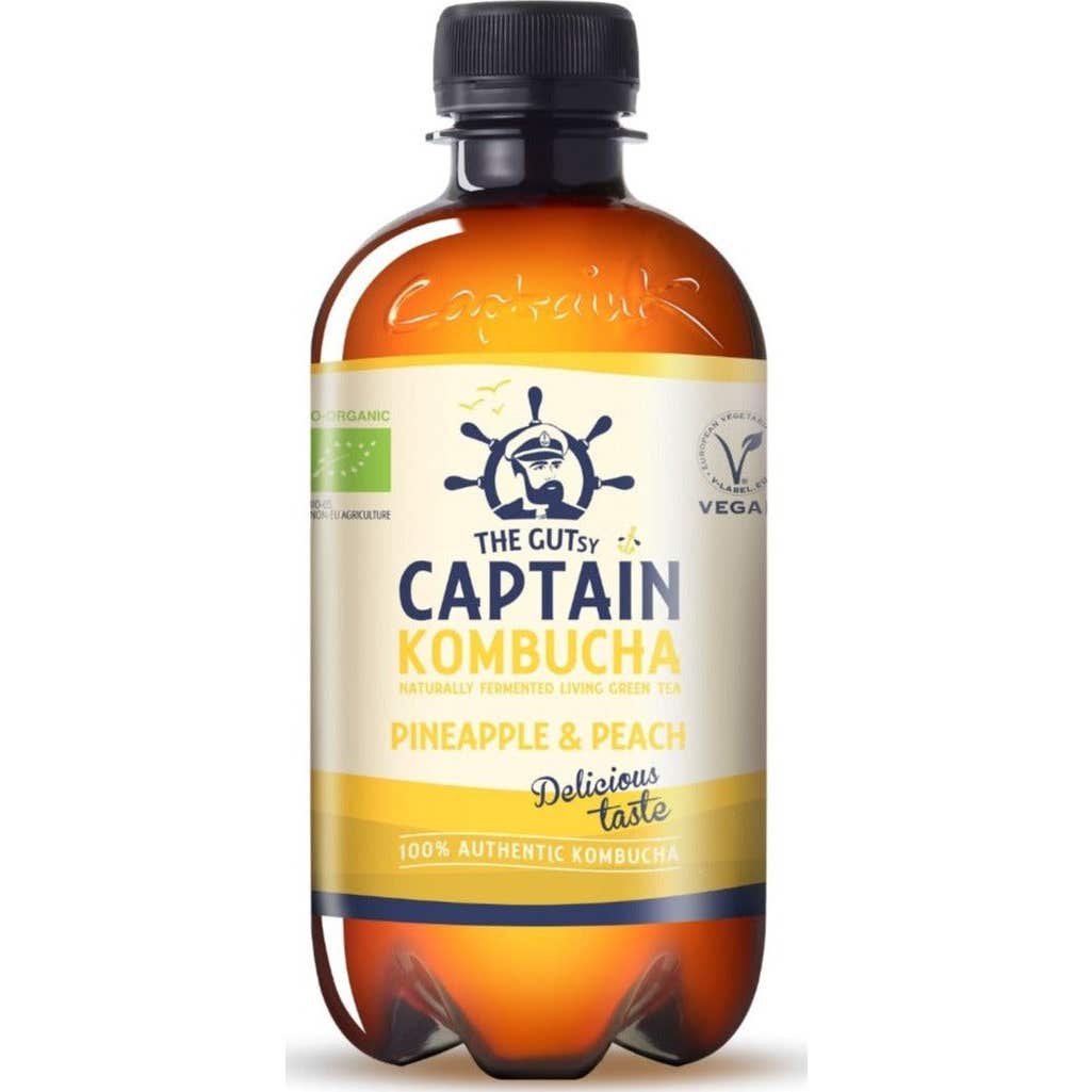 Captain Kombucha Piña Melocoton Bio 400 Ml