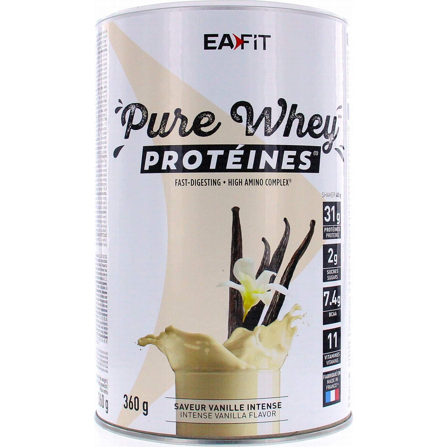 Eafit Pure Whey Proteínas Vainilla Intensa 360g
