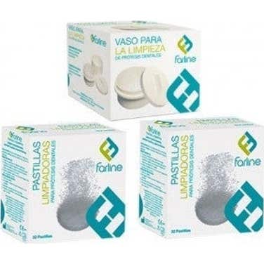 Farline Pastillas limpiadoras Pack de 2 Envases x 32 Tabletas + Repuesto