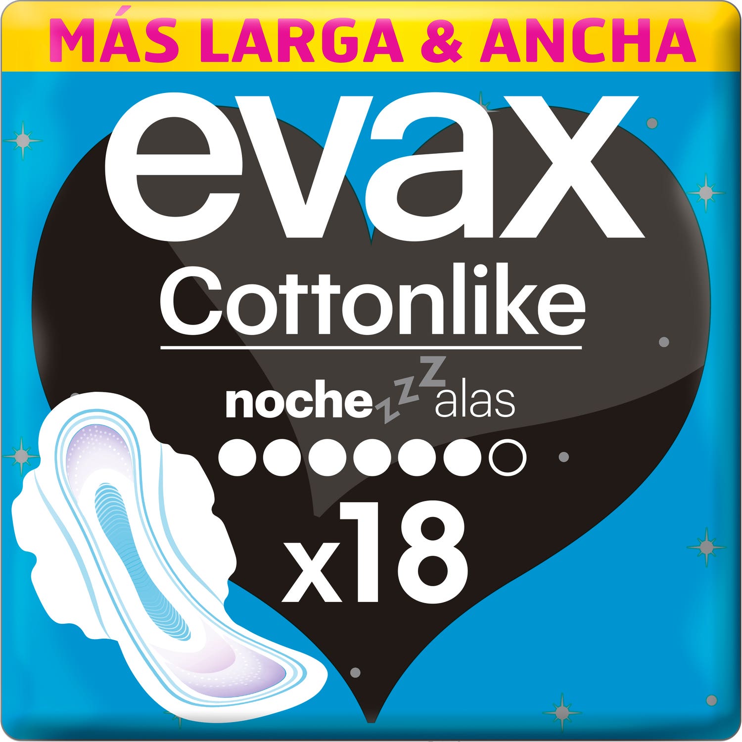 Evax Cottonlike Toallitas Noche con Alas 18uds