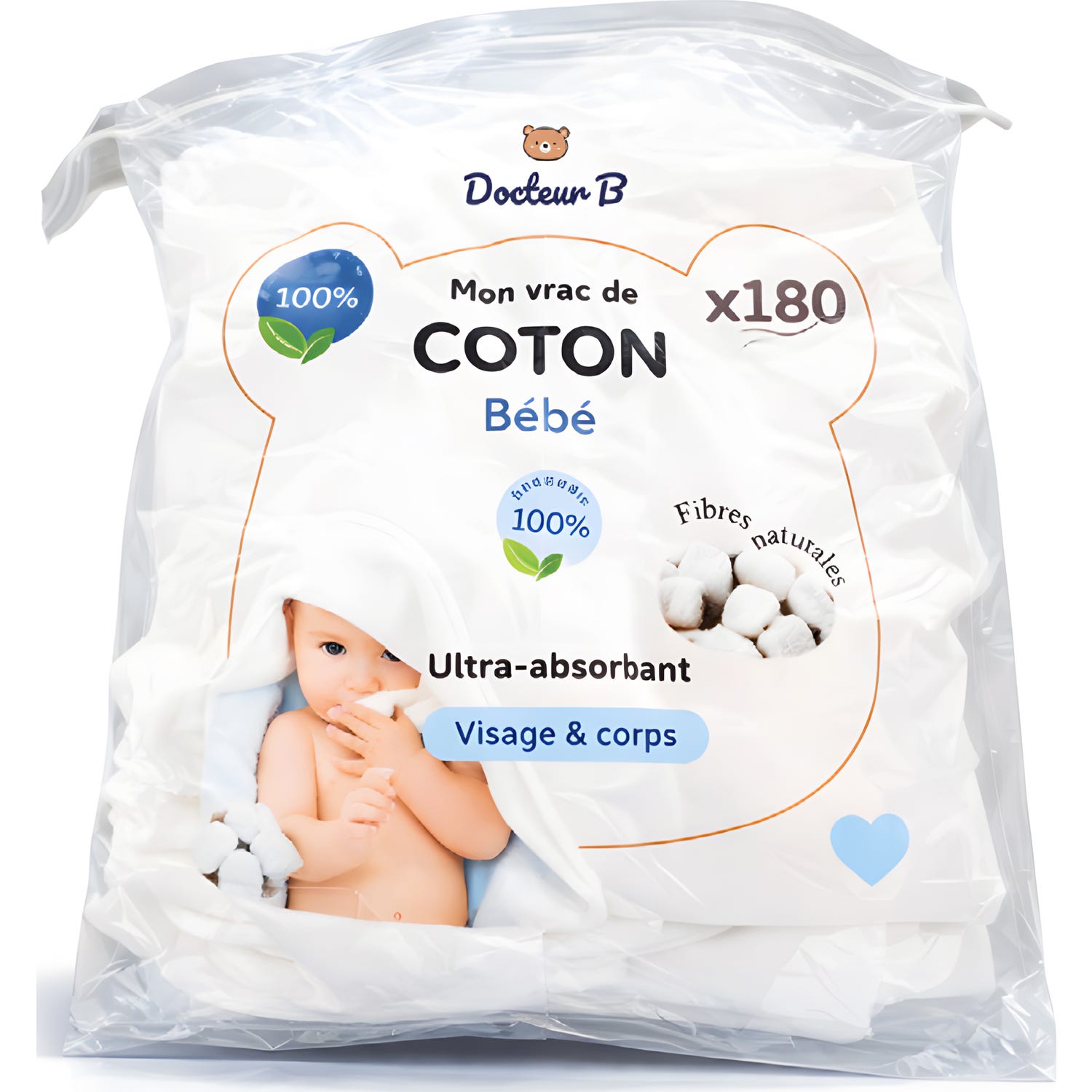 Docteur B Algodón Bebé Cuerpo y Rostro 210g
