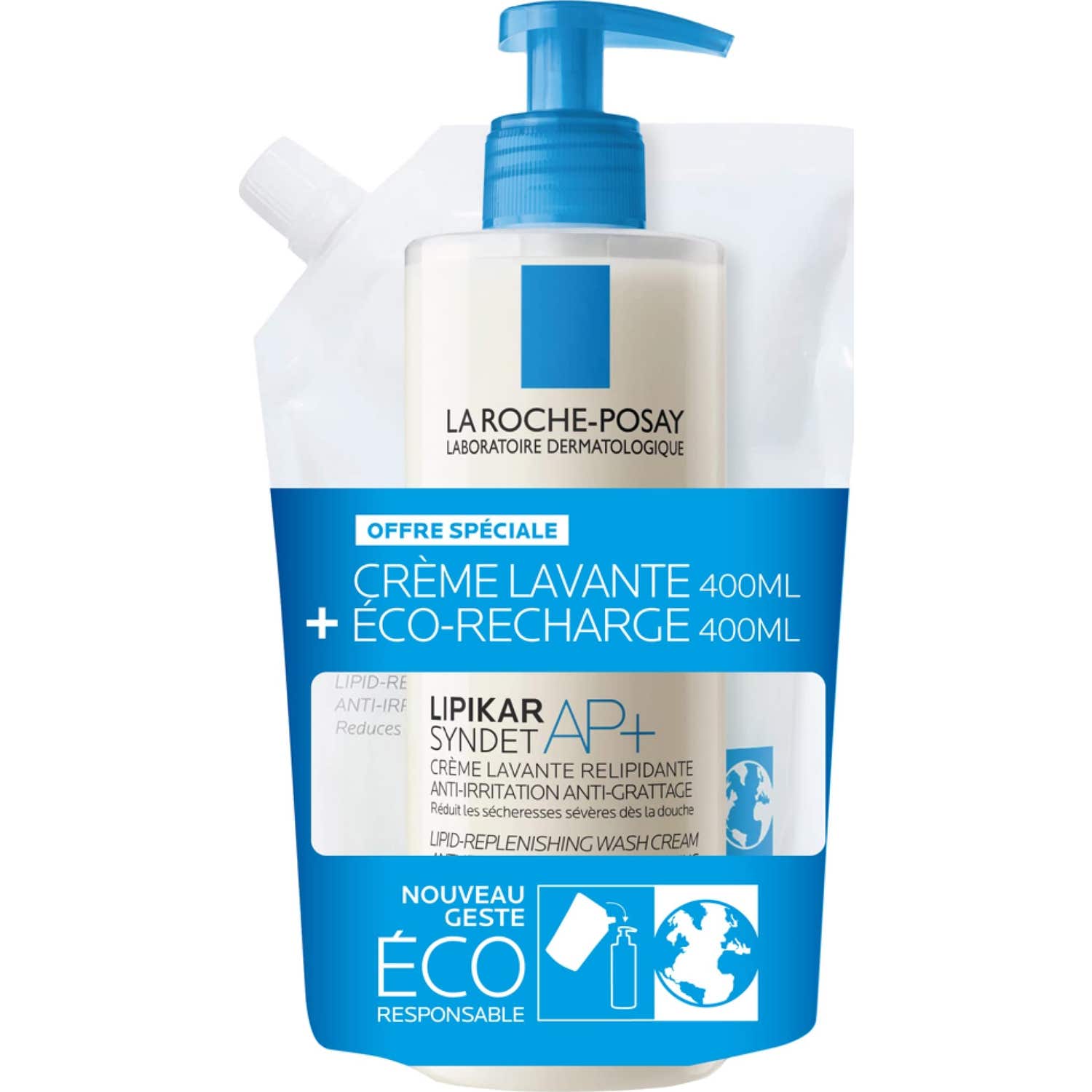 La Roche-Posay Lipikar Syndet AP+ 400ml + Eco-Recarga 400ml