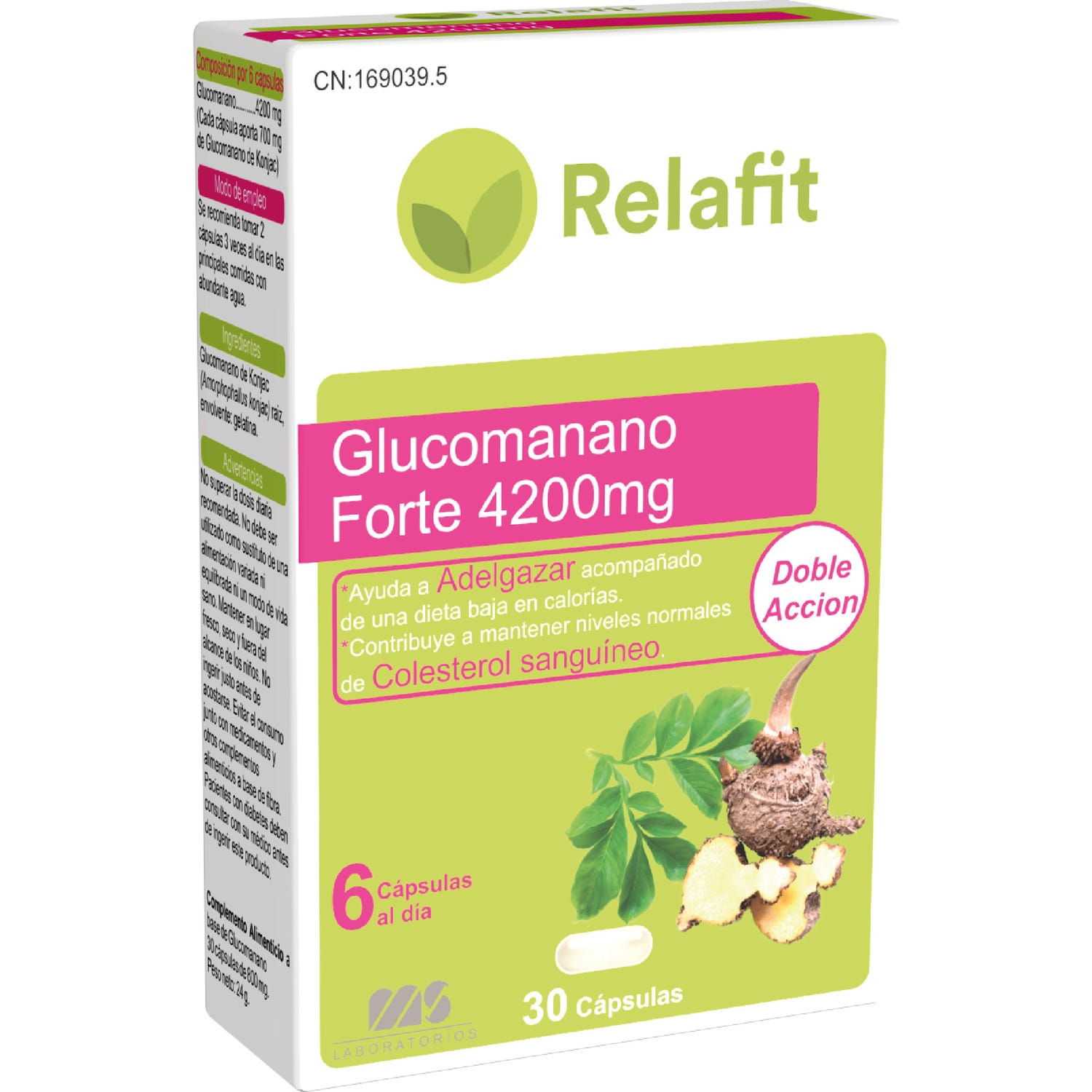 Relafit Glucomanano Forte 4200 Mg 30 cápsulas