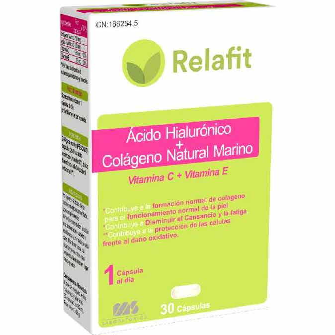 Relafit Colágeno Natural Marino + Ácido Hialurónico 30 caps