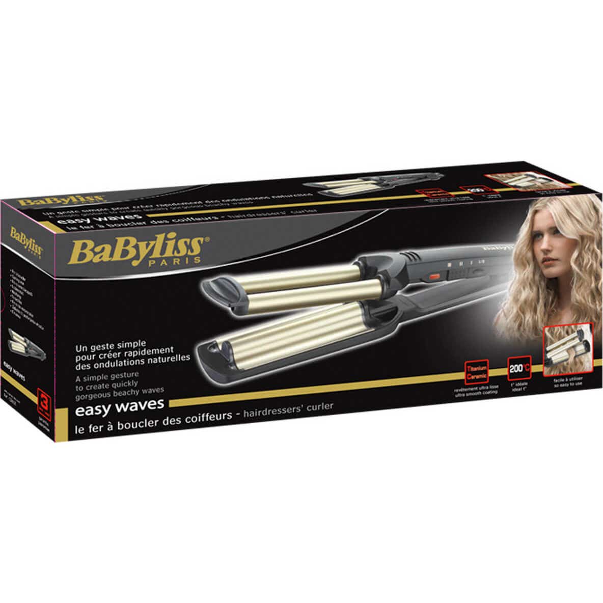 BaByliss Paris Easy Waves Curling Iron Rizador de Cabello 1ud