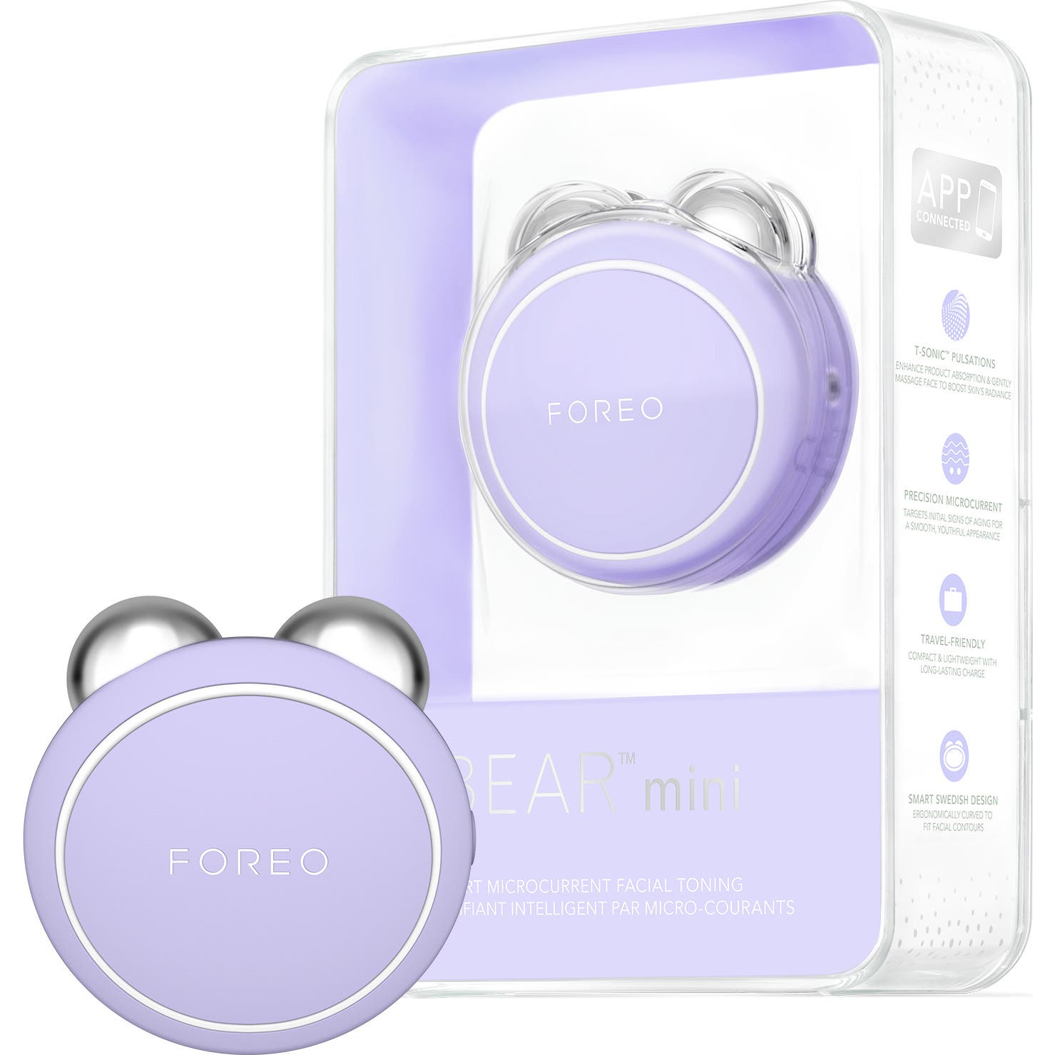 Foreo Bear Mini Facial Toning Device Lavender 1ud