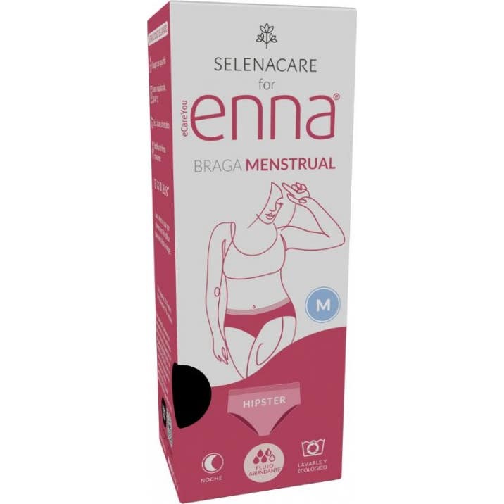 Enna Braga Menstrual Hipster Noche Flujo Abundante Negro M 1ud