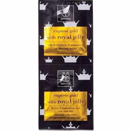 Apivita Express gold Mascarilla Reafirmante Jalea Real 2 udsx8 ml