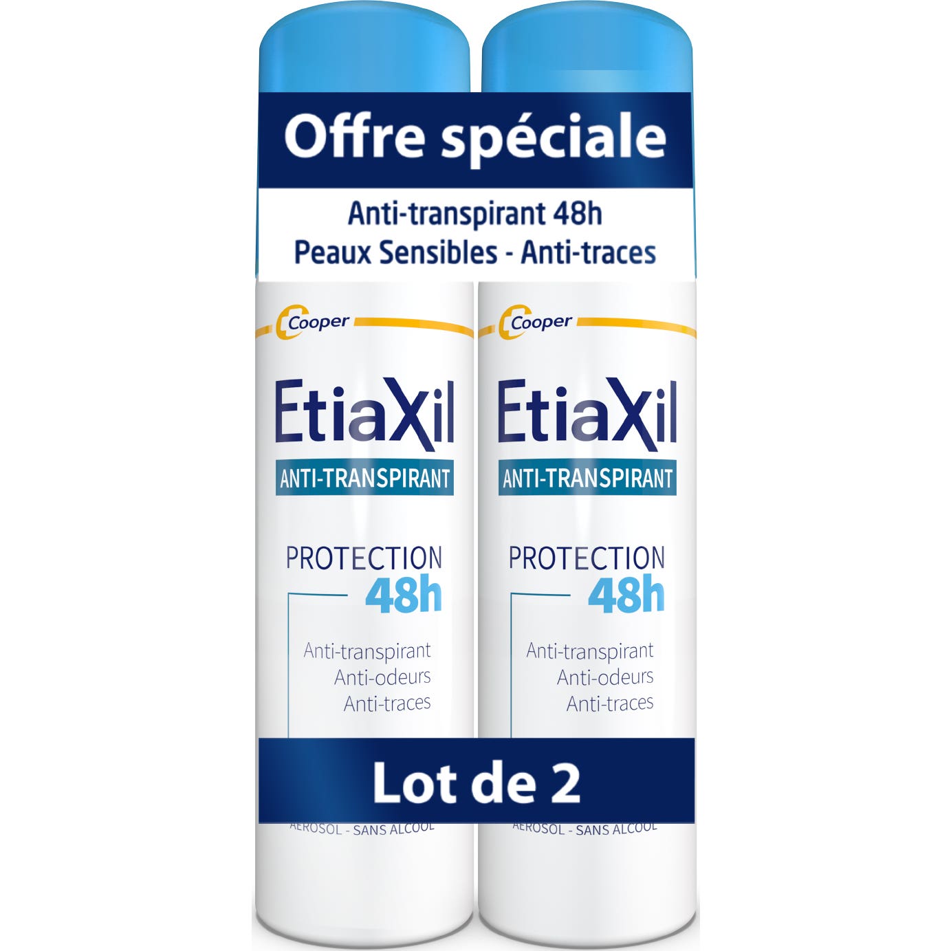 Etiaxil Desodorante Anti-Transpirante Protection 48 H Aerosol 2 X150 ml