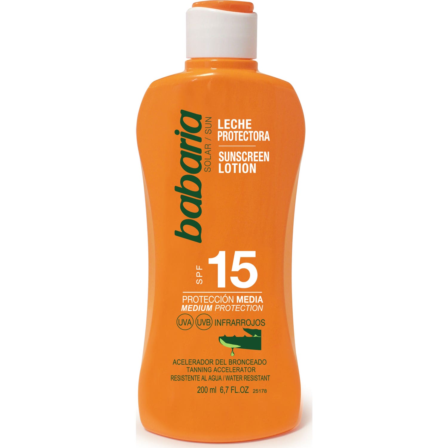 Babaria Aloe Vera Leche Corporal Spf15 Proteccion Media 300ml
